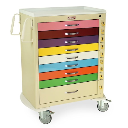 Harloff Tall Pediatric Crash Cart, Standard Width, Nine Drawers MDS3030B09PED